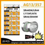 5-50pcs High Capacity LR44 Batteries L1154F AG13 SR44 A76 Premium Alkaline Battery 1.5V Button Coin Cell Battery for Calculator