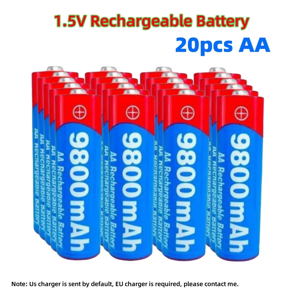 NEW 8800mAh/9800mAh Rechargeable Battery AA/AAA  Alkalinity Battery 1.5V AA/AAA Battery for Clocks Mice Computers Toys So on