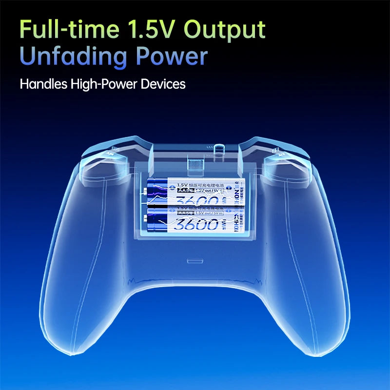 NOHON 1.5V AA 3600mWh/AAA 1300mWh Rechargeable Battery for Toy Game Console Mouse Remote Control Doorbell Blood Pressure Monitor