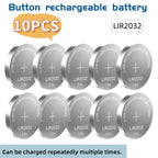 2-10PCS LIR2032 LIR2025 LIR2016 Rechargeable Battery CR2032 CR2025 CR2016  Lithium charging Can Replace CR2032 for watches