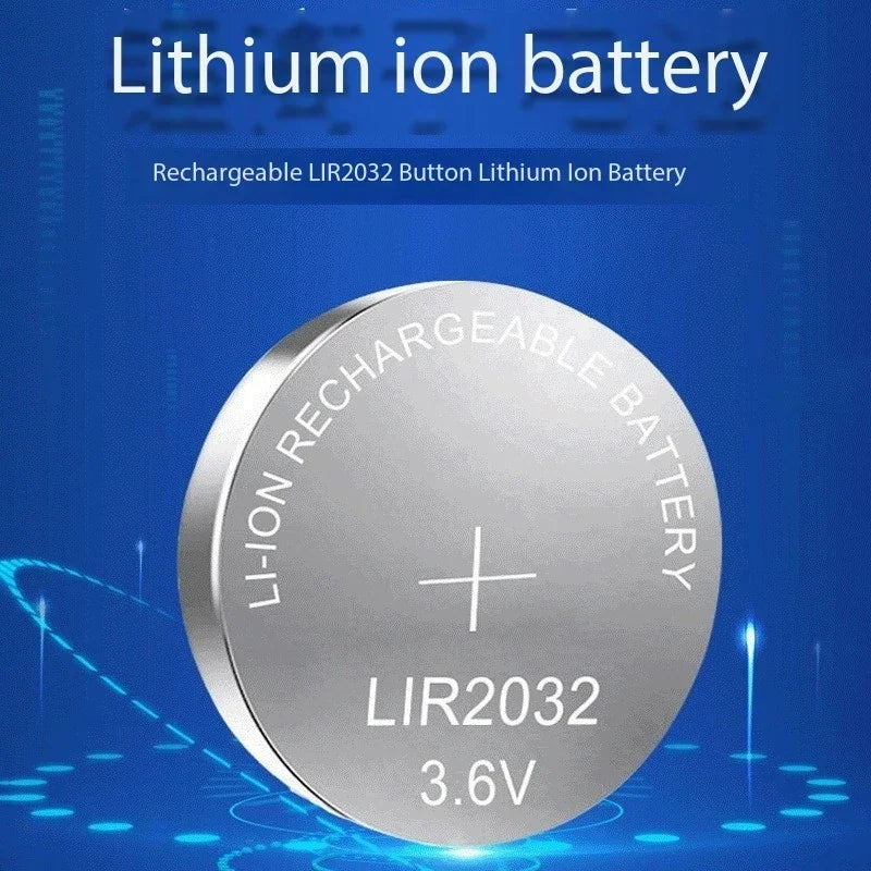 2-10PCS LIR2032 LIR2025 LIR2016 Rechargeable Battery CR2032 CR2025 CR2016  Lithium charging Can Replace CR2032 for watches