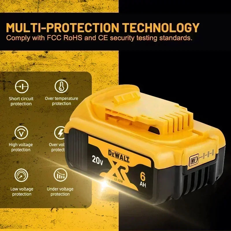 DEWALT 9.0AH, 20V maximum 60V maximum lithium-ion battery, suitable for DCB204, DCB205, DCB206, DCB609, DCB184, DCB200 DeWalt