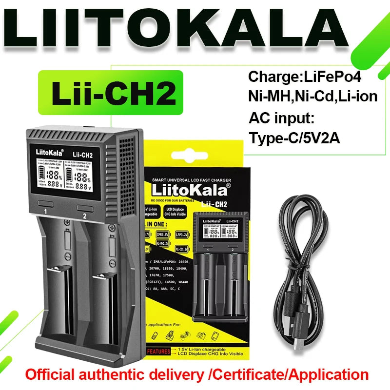 LiitoKala Lii-600 3.7V 3.85V Li ion 18650 1.2V 1.5V Ni MH AA AAA 3.2V/3.65V LiFePO4 Rechargeable Smart Repair LED Charger