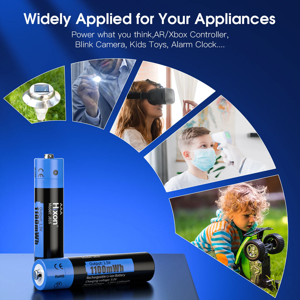 1.5V AA & AAA Lithium Ion Battery 2025 New Fast Charging Rechargeable Battery For Hunting Camera Remote Control Mouse SmartDoor