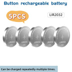 2-10PCS LIR2032 LIR2025 LIR2016 Rechargeable Battery CR2032 CR2025 CR2016  Lithium charging Can Replace CR2032 for watches