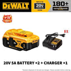 Original DEWALT 20V 5Ah Lithium Battery DCB805 with Full Protection & Long Lifespan Fast Charging 9Ah,6Ah,5Ah,2Ah High Capacity