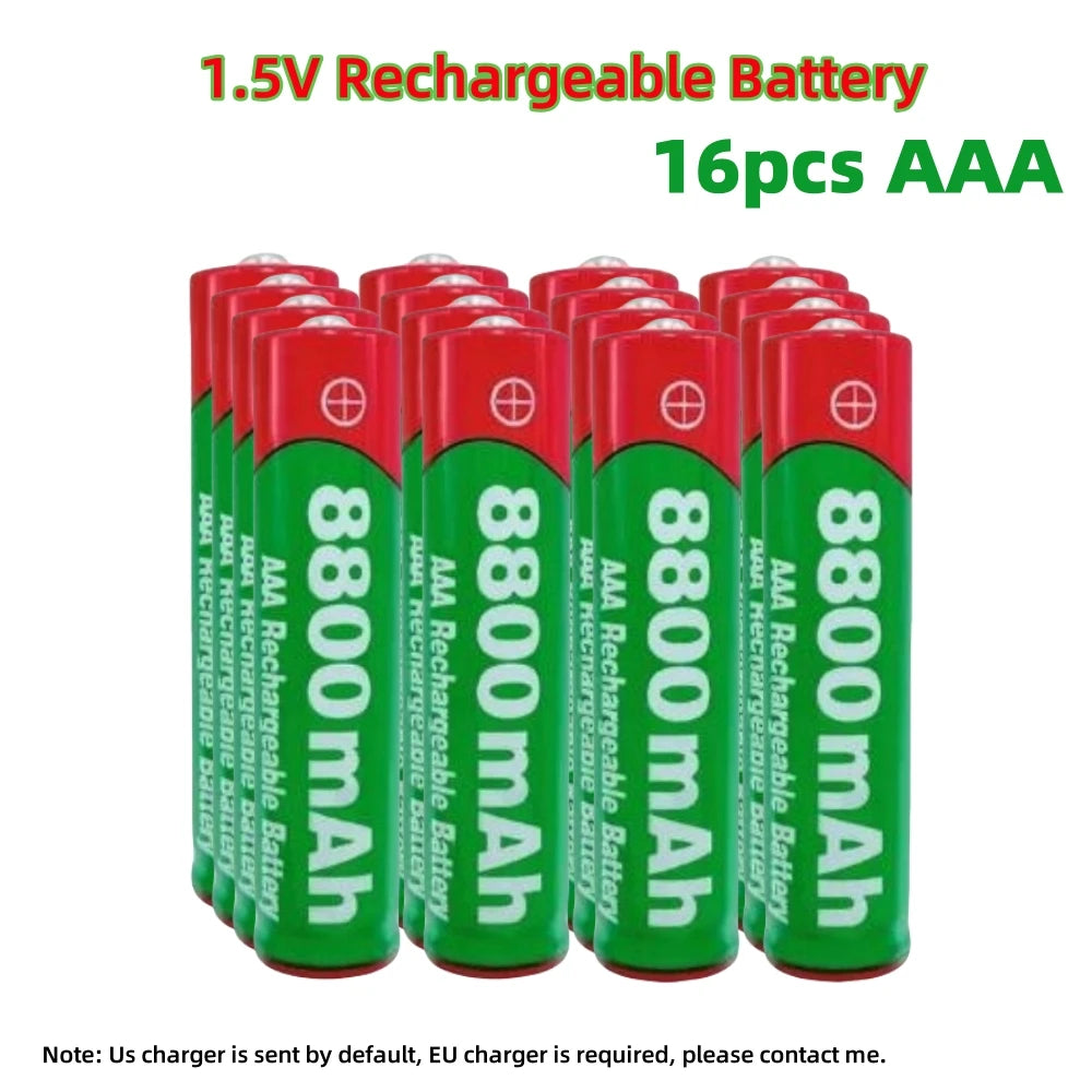 NEW 8800mAh/9800mAh Rechargeable Battery AA/AAA  Alkalinity Battery 1.5V AA/AAA Battery for Clocks Mice Computers Toys So on