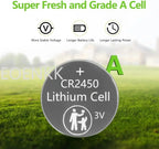 5PCS CR2016 CR2025 CR2032 CR2430 CR2450 3V Lithium Coin Cell Battery for Remote Controllers Garage Door Openers toys