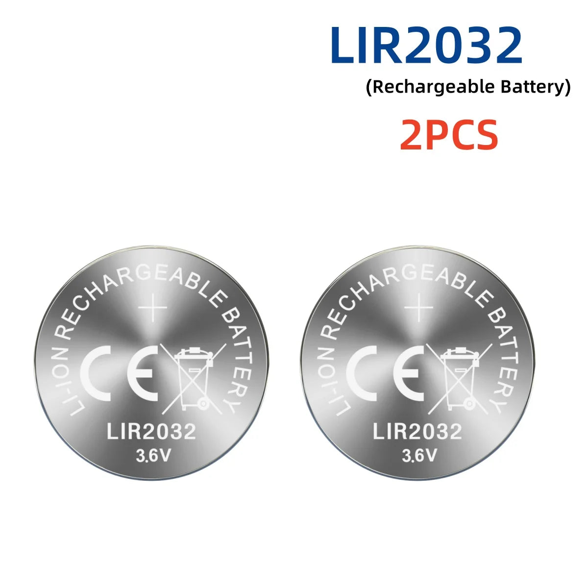 1-10PCS LIR2032 Button Battery 2032 3.6V Rechargeable Battery Lithium Cell Coin Batteries for Car Keys with charge