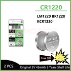 CR1220 45mAh LM1220 BR1220 KCR1220 3V Lithium Battery For Toy Watch Scale Calculator Car Remote Control Mouse Button Coin Cell