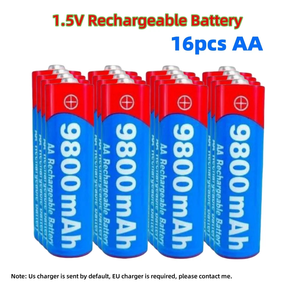 NEW 8800mAh/9800mAh Rechargeable Battery AA/AAA  Alkalinity Battery 1.5V AA/AAA Battery for Clocks Mice Computers Toys So on