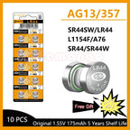 LR44 / AG13 1.5V Alkaline Button Cell Batteries for Calculators and Small Electronics
