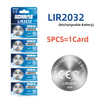 1-10PCS LIR2032 Button Battery 2032 3.6V Rechargeable Battery Lithium Cell Coin Batteries for Car Keys with charge