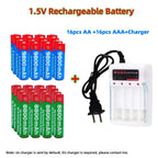 NEW 8800mAh/9800mAh Rechargeable Battery AA/AAA  Alkalinity Battery 1.5V AA/AAA Battery for Clocks Mice Computers Toys So on