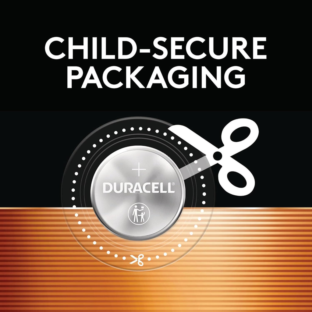 Duracell 2032 Lithium Battery, 2 Count (Pack of 1), Compatible with AirTag, Child Safety Features, Key Fob, CR2032 3V Cell