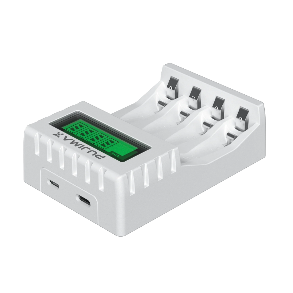 PUJIMAX 4 Slots 1.2V Smart Battery Charger LCD Display For AA/AAA NiCd NiMh Rechargeable Battery Portable Fast Charging Adapter