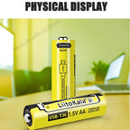 Liitokala USB-T36 1.5V AA 3600mWh Li-Ion Rechargeable Battery 1200 Cycle Type-C AA 2400mAh Battery with 4-in-1 USB Cable