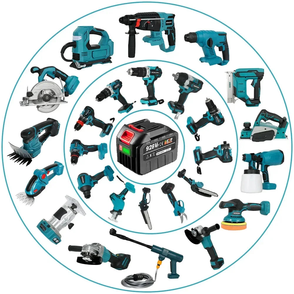 928VF 20V 22500mAh High Capacity Rechargeable Lithium Ion Battery for Electric Chainsaw Electric Drill Wrench Power Tool