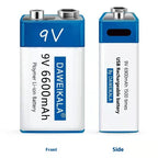 9V Multimeter Rechargeable Lithium-ion Battery