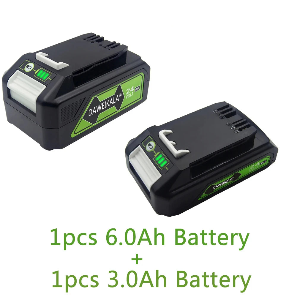 For Greenworks 24V 6.0Ah Lithium Battery for Greenworks 24V 48V Tools MO24B410 MO48L4211 HT24B210 21342