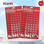 50PCS 1.55V AG13 pila LR44 L AG1 AG3 AG4 AG10 AG12 SR44 Button Batteries A76 LR1154 GP7 Cell Coin Watch Toys Remote Battery