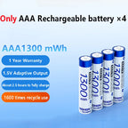 NOHON 1.5V AA 3600mWh/AAA 1300mWh Rechargeable Battery for Toy Game Console Mouse Remote Control Doorbell Blood Pressure Monitor