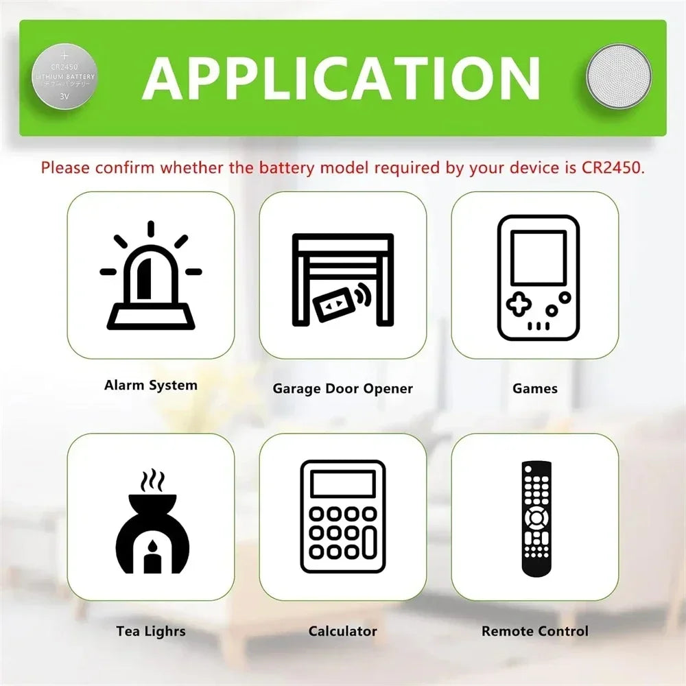10-100PCS 3V CR1632 Battery CR 1632 Lithium Battery DL1632 BR1632 KCR1632 ECR1632 For Car Remote Control Watch Button Coin Cells