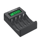 PUJIAMX AA/AAA Rechargeable Battery Charger LCD Display Portable Adapter USB Cable TypeC Batteries Interface Fast Charging Tool