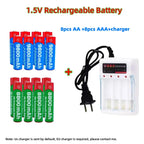 NEW 8800mAh/9800mAh Rechargeable Battery AA/AAA  Alkalinity Battery 1.5V AA/AAA Battery for Clocks Mice Computers Toys So on