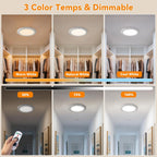 2 Pack Rechargeable Motion Sensor Ceiling Light with Remote - Magnetic Wireless Ceiling Light Battery Powered for Closet Shower Stairs Shed Hallway Porch Patio